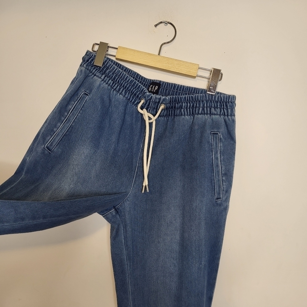 GAP High Rise Denim Joggers Size Small - Picture 7 of 9